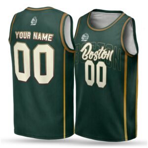 Alternative view of Custom City Basketball Jersey Boston Design - Add Your Name and Number