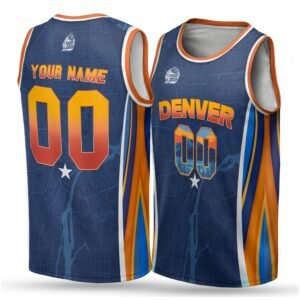 Alternative view of Custom City Basketball Jersey Denver Design - Add Your Name and Number