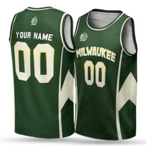 Alternative view of Custom City Basketball Jersey Milwaukee Design - Add Your Name and Number