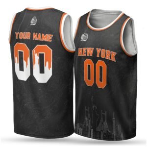 Alternative view of Custom City Basketball Jersey New York Orange Design - Add Your Name and Number