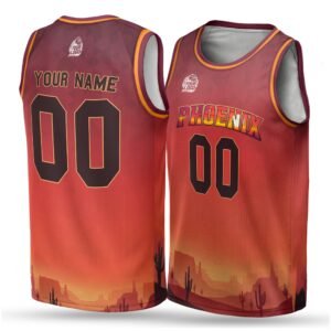 Alternative view of Custom City Basketball Jersey Phoenix Design - Add Your Name and Number