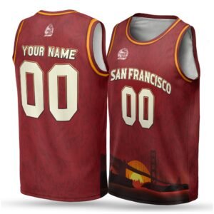 Alternative view of Custom City Basketball Jersey San Francisco Design - Add Your Name and Number