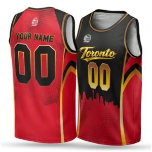 Alternative view of Custom City Basketball Jersey Toronto Design - Add Your Name and Number