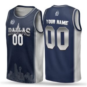 Custom City Basketball Jersey Dallas Design - Add Your Name and Number