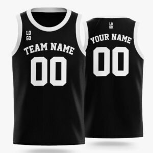 Custom Basketball Jersey Black and White - Design Your Own