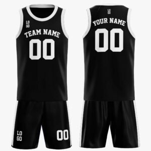 Custom Basketball Jersey Black and White - Design Your Own - Image 3