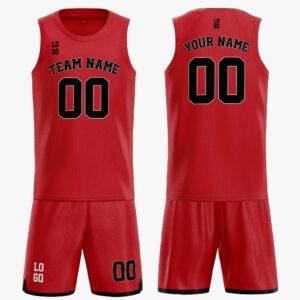 Custom Basketball Jersey Cardinal and Black - Design Your Own - Image 3