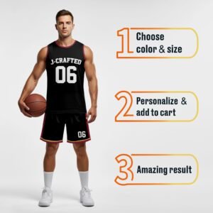 Custom Basketball Jersey Black Maroon Gold and White - Design Your Own - Image 4