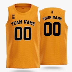 Custom Basketball Jersey Gold and Black - Design Your Own