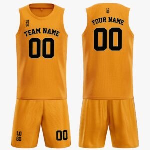 Custom Basketball Jersey Gold and Black - Design Your Own - Image 3