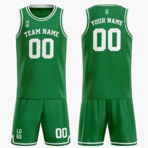 Custom Basketball Jersey Green and White - Design Your Own - Image 3