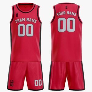 Custom Basketball Jersey Cardinal Black and Silver - Design Your Own - Image 3