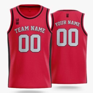 Custom Basketball Jersey Cardinal Black and Silver - Design Your Own