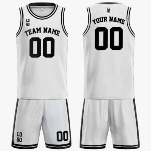 Custom Basketball Jersey White and Black - Design Your Own - Image 3
