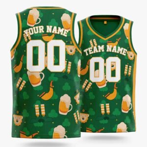 Alternative view of Custom St. Patrick's Day Basketball Jersey Leprechaun Party - Design Your Own