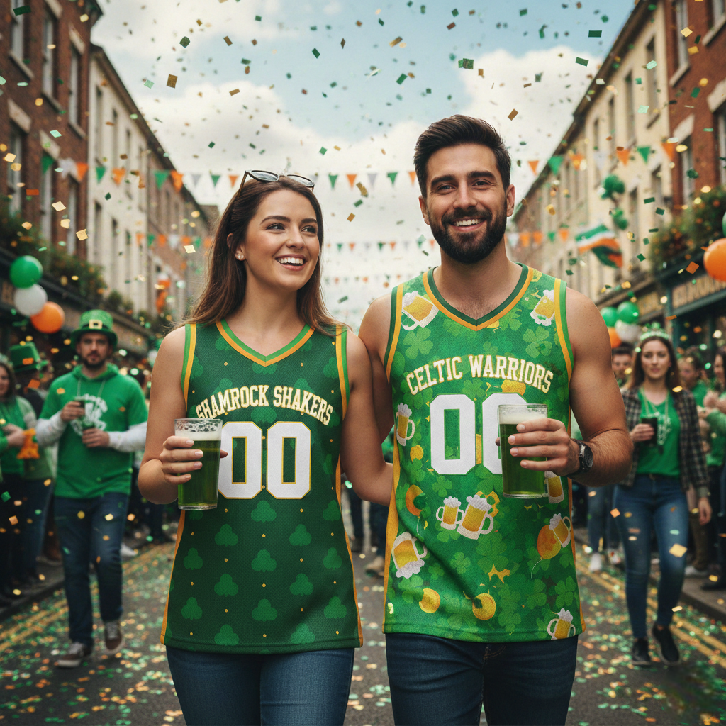 Custom St. Patrick's Day Basketball Jersey Lucky Brews - Design Your Own - Image 6