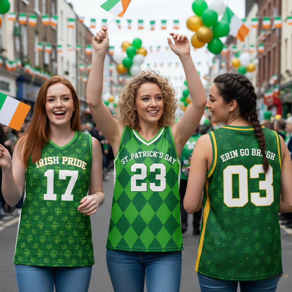 Custom St. Patrick's Day Basketball Jersey Lucky Brews - Design Your Own - Image 7