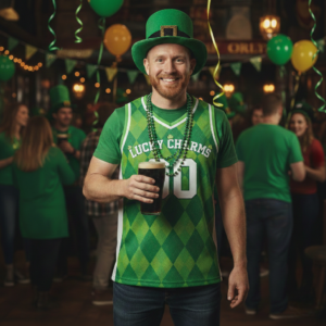Custom St. Patrick's Day Basketball Jersey Leprechaun Party - Design Your Own - Image 8