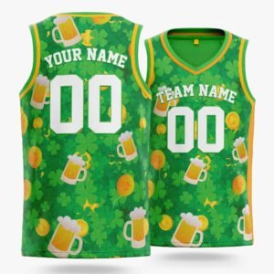 Alternative view of Custom St. Patrick's Day Basketball Jersey Lucky Gold - Design Your Own